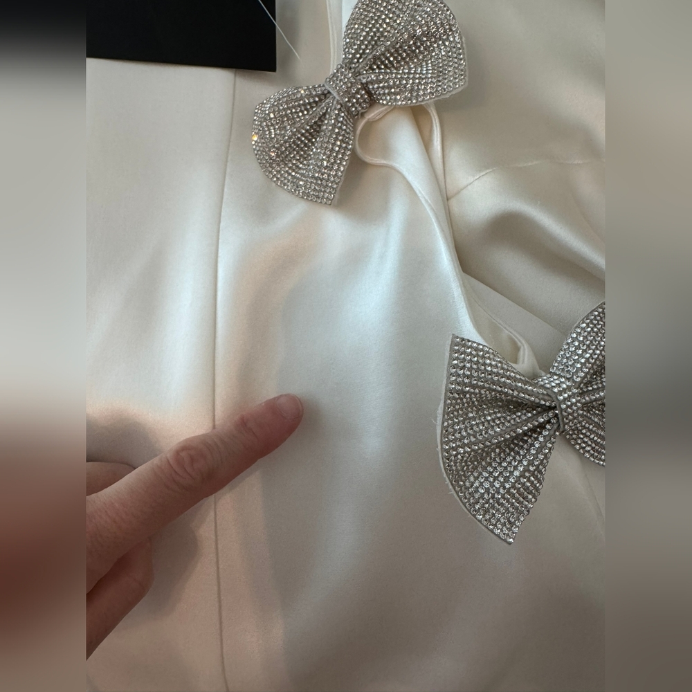 Retrofete Nadine Bridal Dress Size Medium Fits Small Sz 6 - Picture 10 of 14